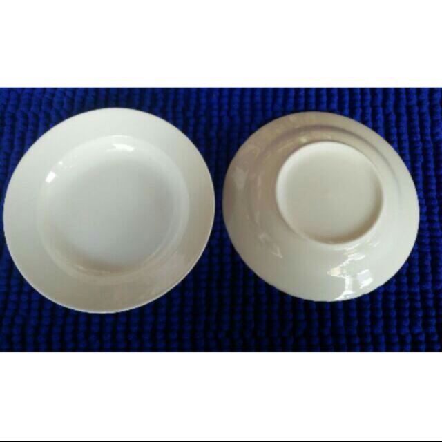 Đĩa sứ sâu lòng bát tràng 20 cm