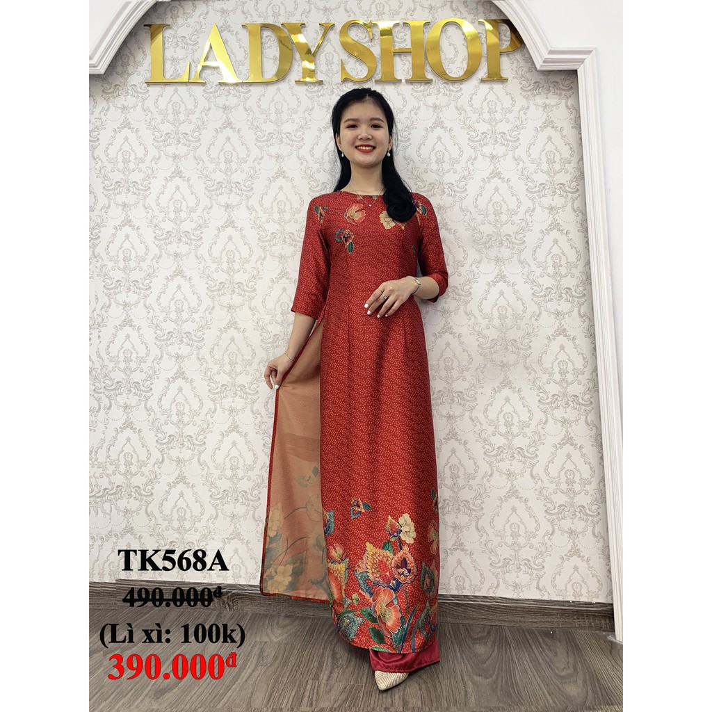 Áo dài trung niên cao cấp Áo dài Lụa Ladyshop TK568