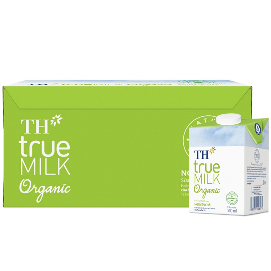 Thùng Sữa Tươi Hữu Cơ TH true MILK Organic 500ml