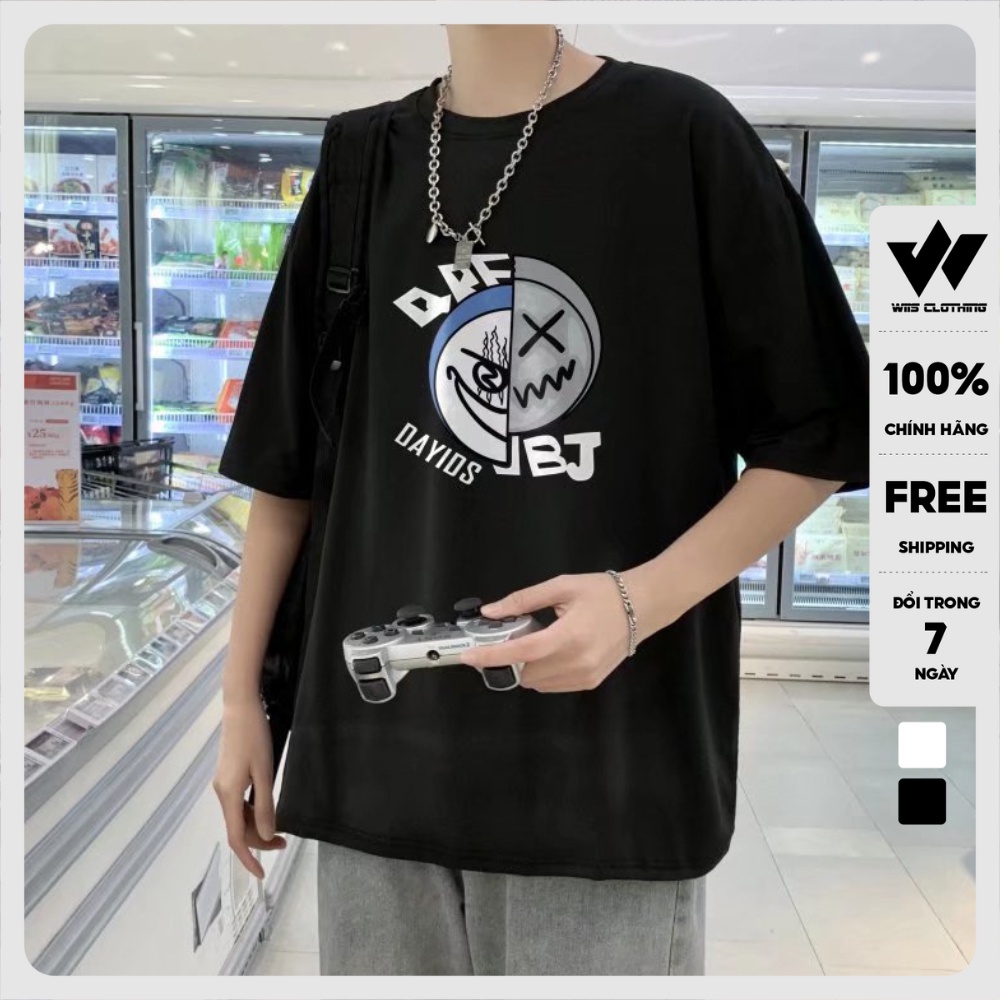 Áo phông unisex form rộng WIIS tay lỡ oversize DAYIDS thời trang nam nữ ulzzang