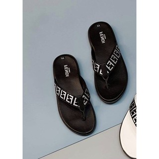 DÉP KẸP NAM FD ĐEN QUAI TRẮNG  LINE