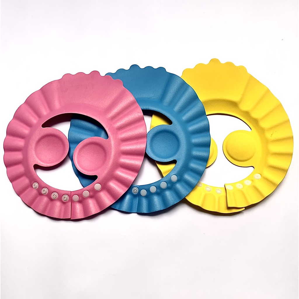 Mũ tắm chắn nước,mũ cắt tóc bảo vệ tai và tránh nước với tóc vào mặt bé