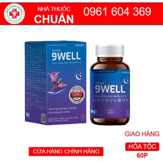 Viên uống ngủ ngon: KEIKO 9 WELL ( 9well )- Giúp an thần - Dưỡng tâm - Giảm căng thẳng - Mất ngủ
