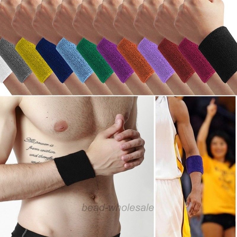 Băng Quấn Bảo Vệ Cổ Tay Bằng Cotton Thấm Hút Mồ Hôi Khi Chơi Thể Thao