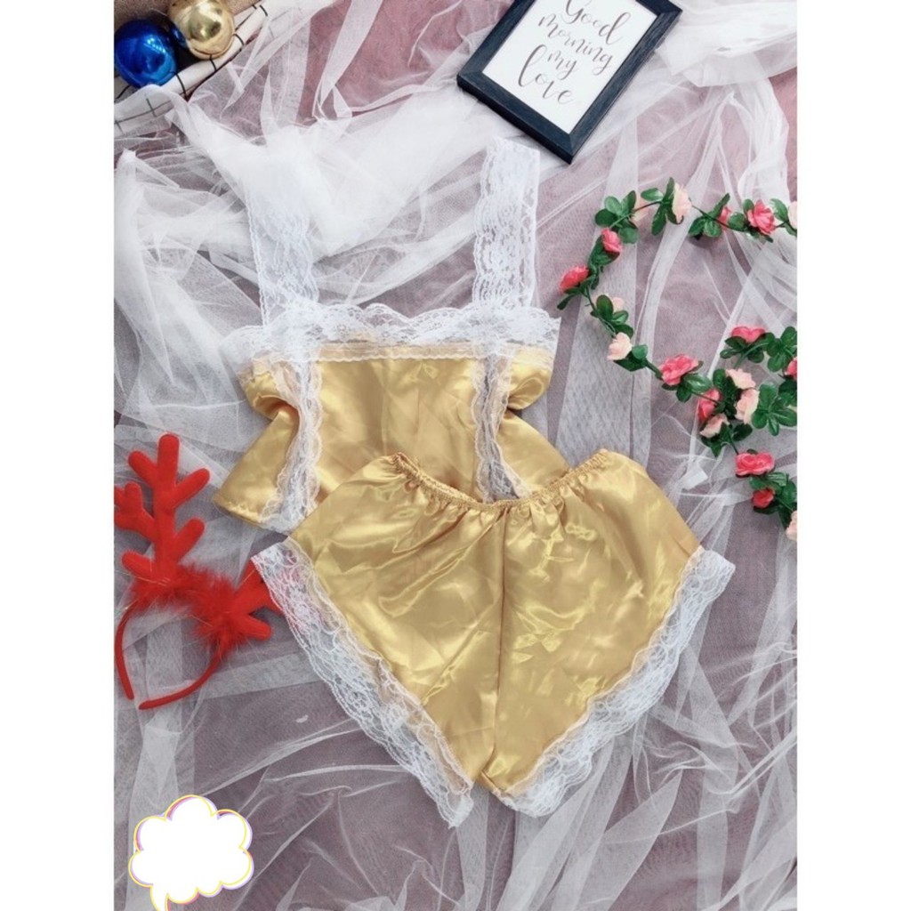 Đồ ngủ sexxy/ đồ ngủ phối ren cực xinh, free size dưới 60kg | BigBuy360 - bigbuy360.vn