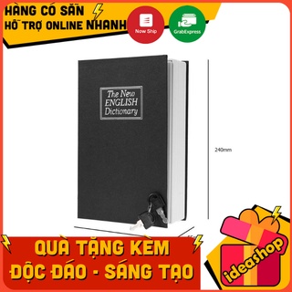 Két sắt ống heo hình sách từ điển the new english dictionary saving box trang trí, quà tặng