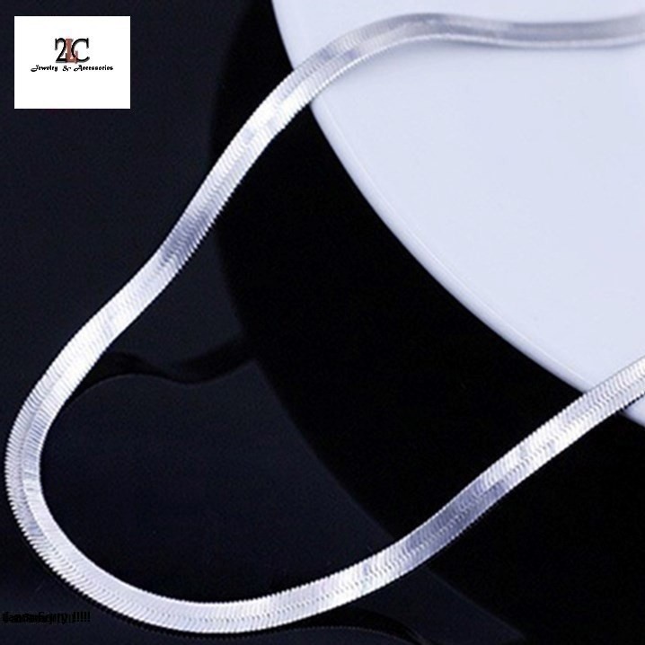 Dây Chuyền Nam Trơn 3mm, Vòng Cổ Nam Dẹp Cực Đẹp