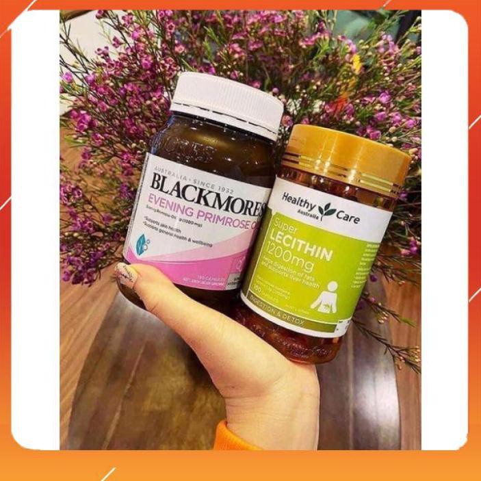Combo Hoa anh thảo blackmores 190v mẫu mới và Mầm đậu nành Healthy Care 100v mẫu mới