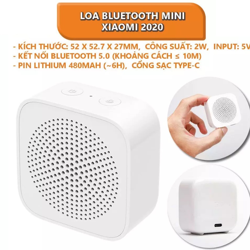 Loa Bluetooth Mini Xiaomi 2020 - Loa Xiaomi Mini Nhỏ Gọn , Âm Thanh Sống Động , Pin Trâu 6 Tiếng - Bảo Hành 12 Tháng