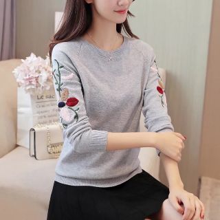 Áo len cardigan thêu hoa tay