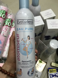 Xịt khoáng EVOLUDERM Atomiseur Eau Pure 400ml