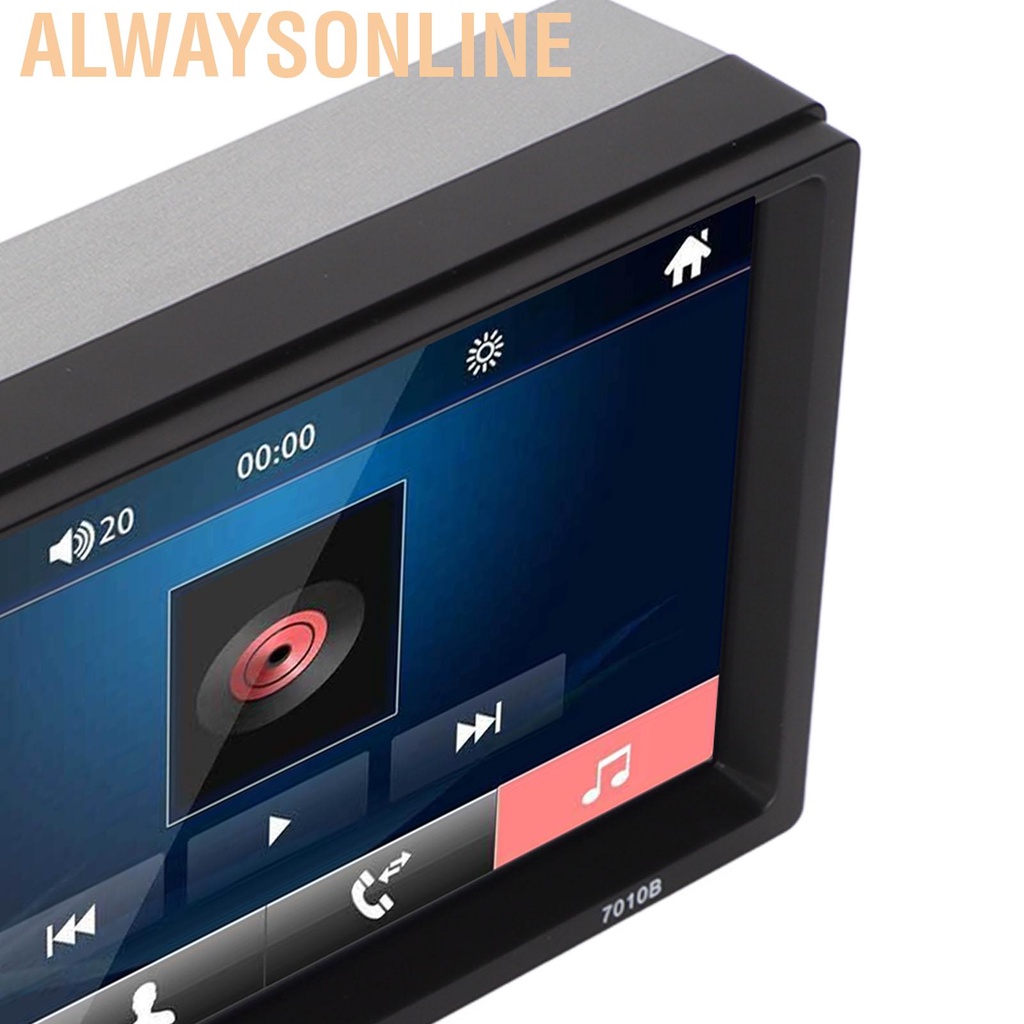 Alwaysonline 7in Car MP5 Player Multimedia Stereo Receiver Bluetooth Mirror Link with Remote Control for Android