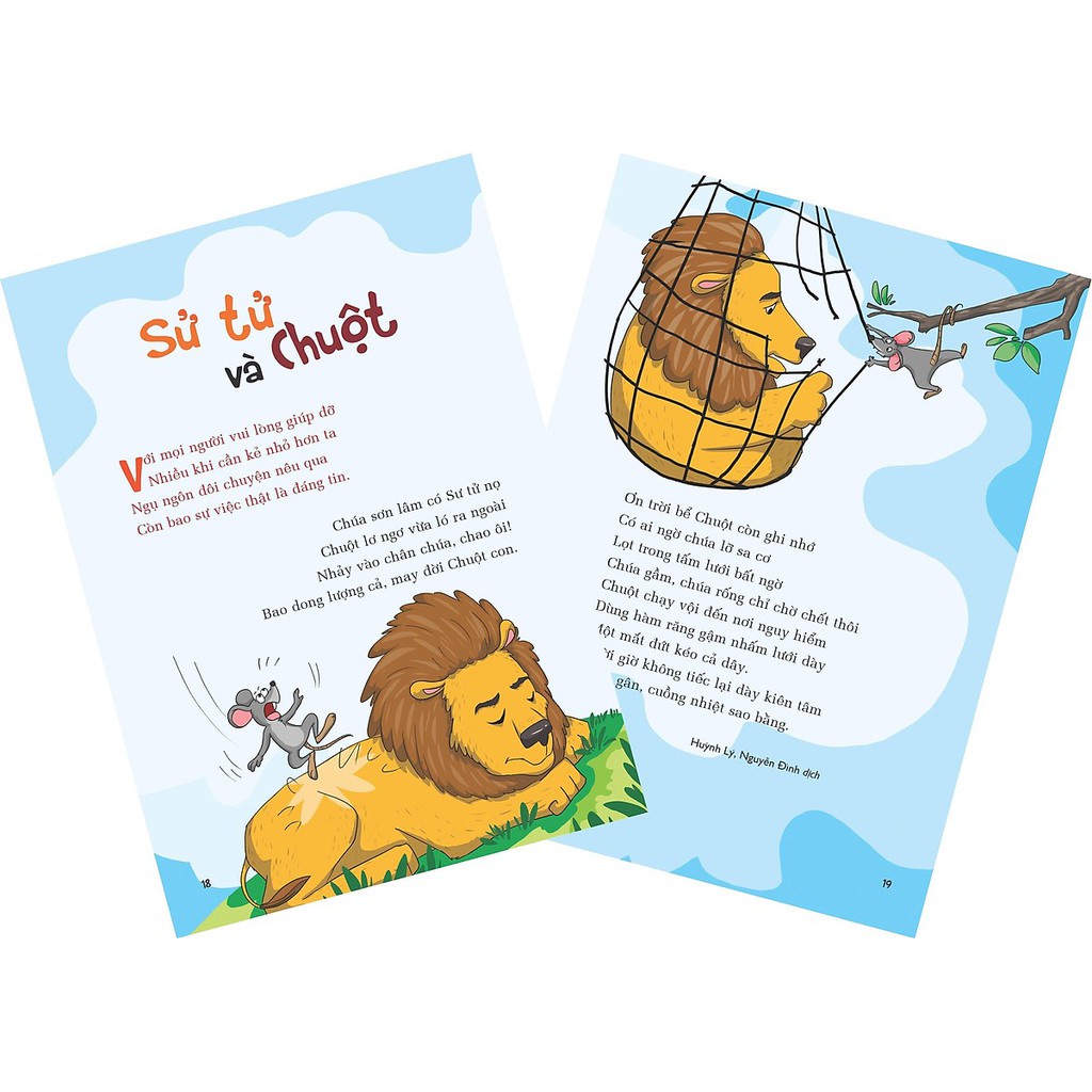 Sách - Truyện tranh ngụ ngôn la fontaine ( tranh màu )