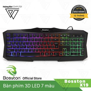 Bàn phím 3D LED 7 màu Bosston X19 - Chính hãng