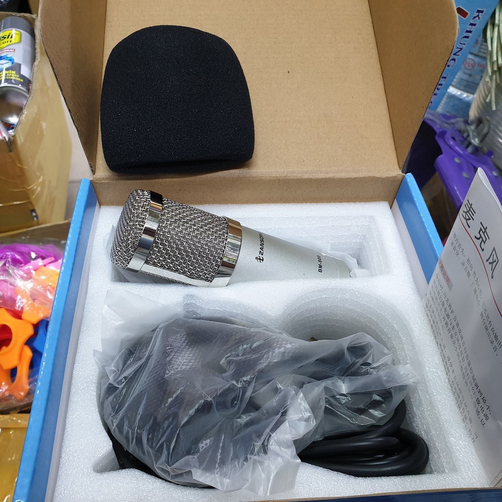 [BM-900] Full Box Micro thu âm BM 900 ZanSong - MICRO Hát LIVE STREAM dành cho sound card dùng để th