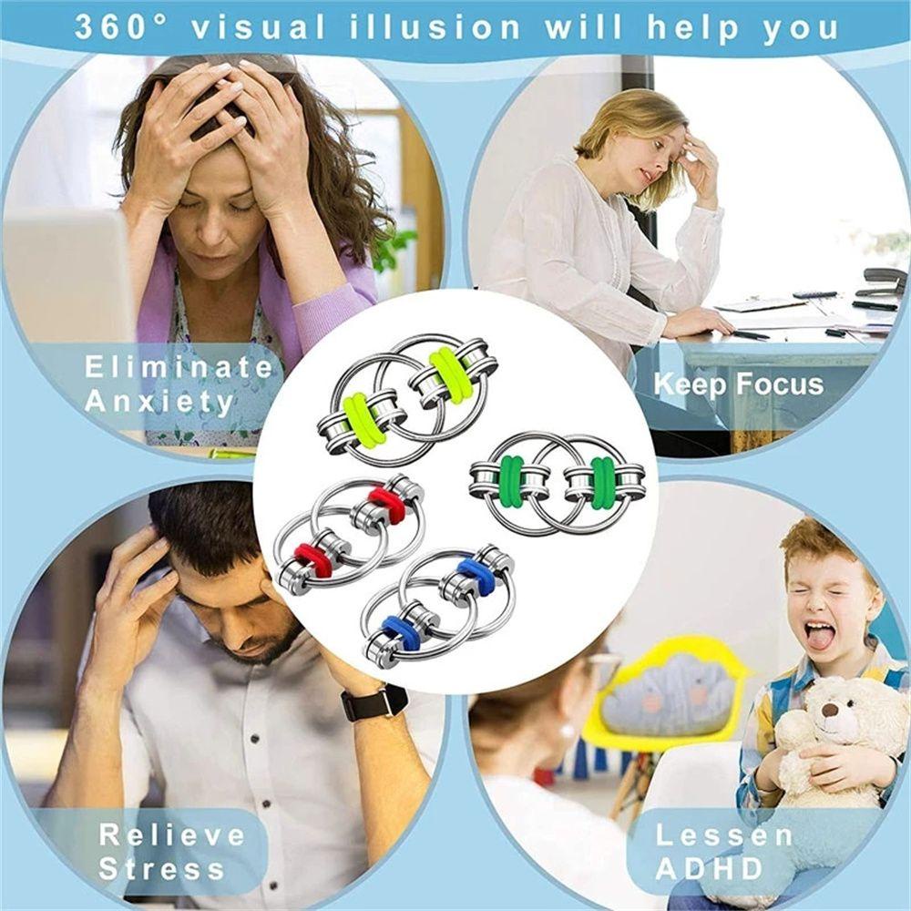 YIYU Con Quay Đồ Chơi Fidget Spinner HìNh Dây XíCh GiúP GiảM Stress