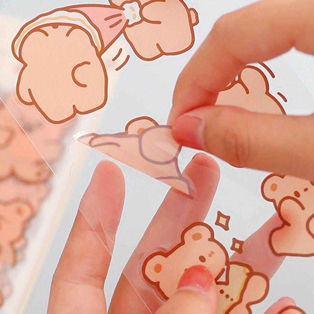 Miếng Dán Trang Trí Điện Thoại / Sổ Tay / Nhật Ký Hình Thỏ Kem Kawai Hoạt Hình DIY