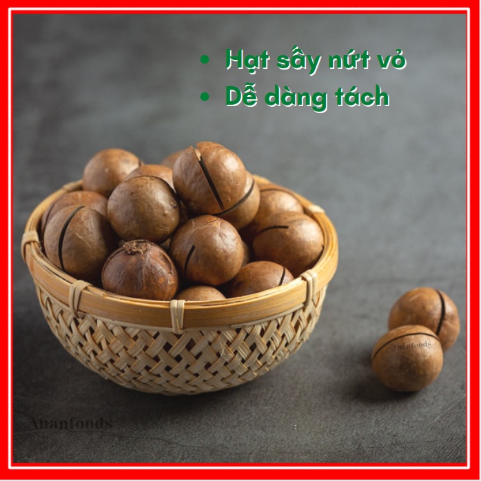 Hạt Macca Tách Vỏ 500gr Mac ca Sấy Thực Phẩm Dinh DưỡngThực Dưỡng Mắc Ca ANANFOODS - MACCA500GR
