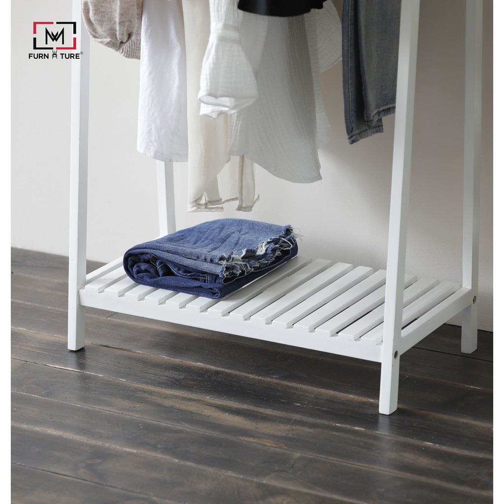 GIÁ TREO ĐỒ HÌNH THANG XUẤT KHẨU- LADDER HANGER FULL WHITE | BigBuy360 - bigbuy360.vn