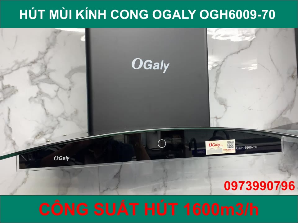 Hút mùi cảm ứng Ogaly OGH-6009 công suất hút khủng 1600m3/h, Hút Cực Êm. Bảo hành chính hãng 38 tháng | BigBuy360 - bigbuy360.vn