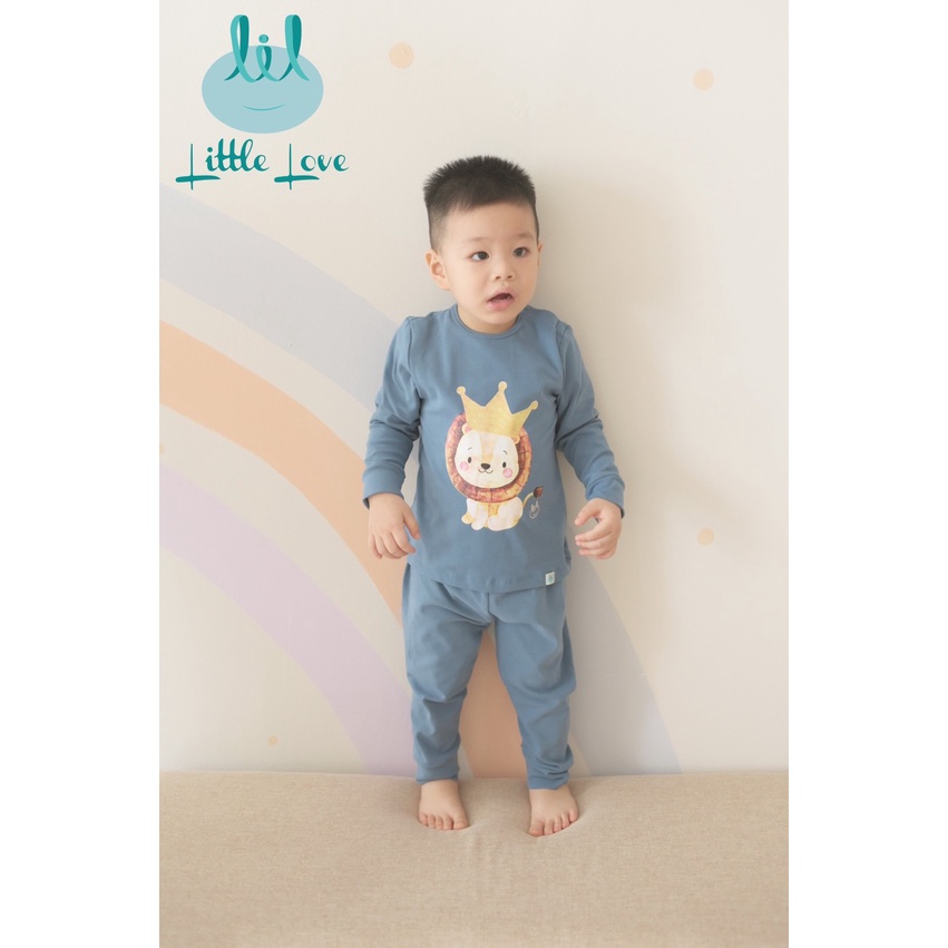 [CHÍNH HÃNG] Bộ dài cài vai 4 chiều dày họa tiết trẻ em LDT920 Little Love