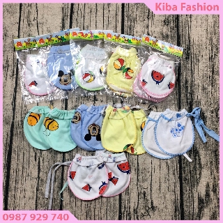 Set 10  Bao Tay dây rút cho Bé Sơ Sinh BTDR900 ( 10 set gồm 10 đôi bao tay cho bé )