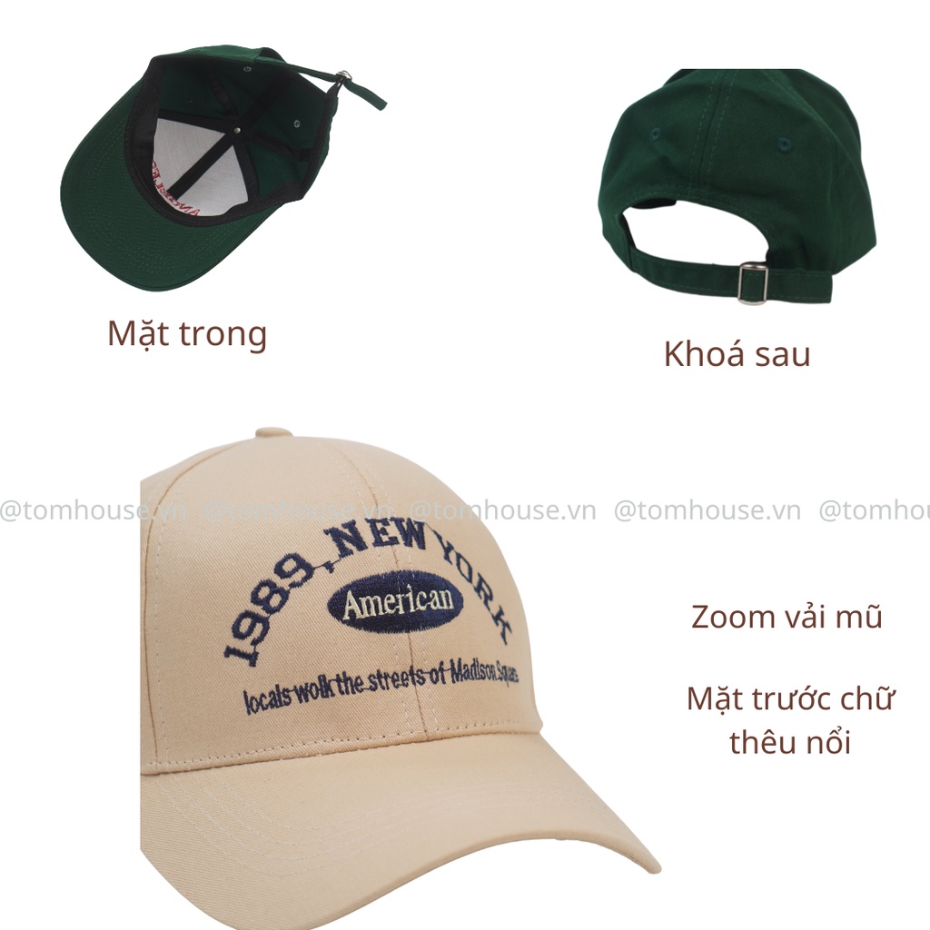 Nón mũ lưỡi trai American nón kết nam nữ đẹp phối hai màu phong cách Hàn Quốc Tom House