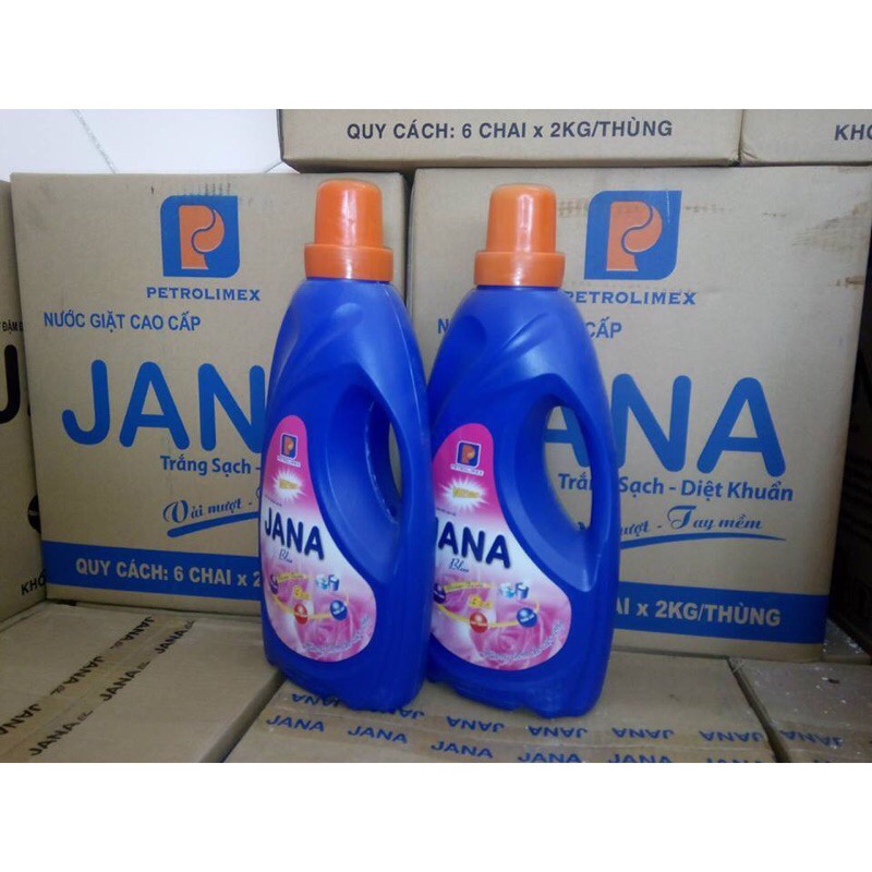 (Rẻ vô địch) Nước giặt cao cấp jana petrolimex( jana xanh-2kg)