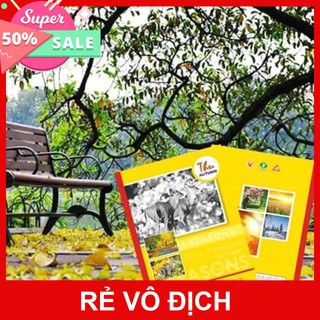 Vở kẻ ngang hồng hà 200 trang bốn mùa 1002