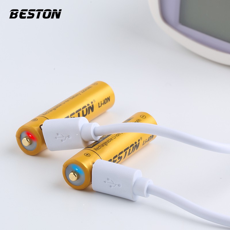 Vỉ 2 Pin sạc AAA BESTON cao cấp - Pin tiểu sạc AAA 800mAh có cổng sạc Micro USB