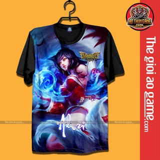 Áo liên minh huyền thoại tóc chiến Ahri Áo thun LMHT phông Đen league of legends