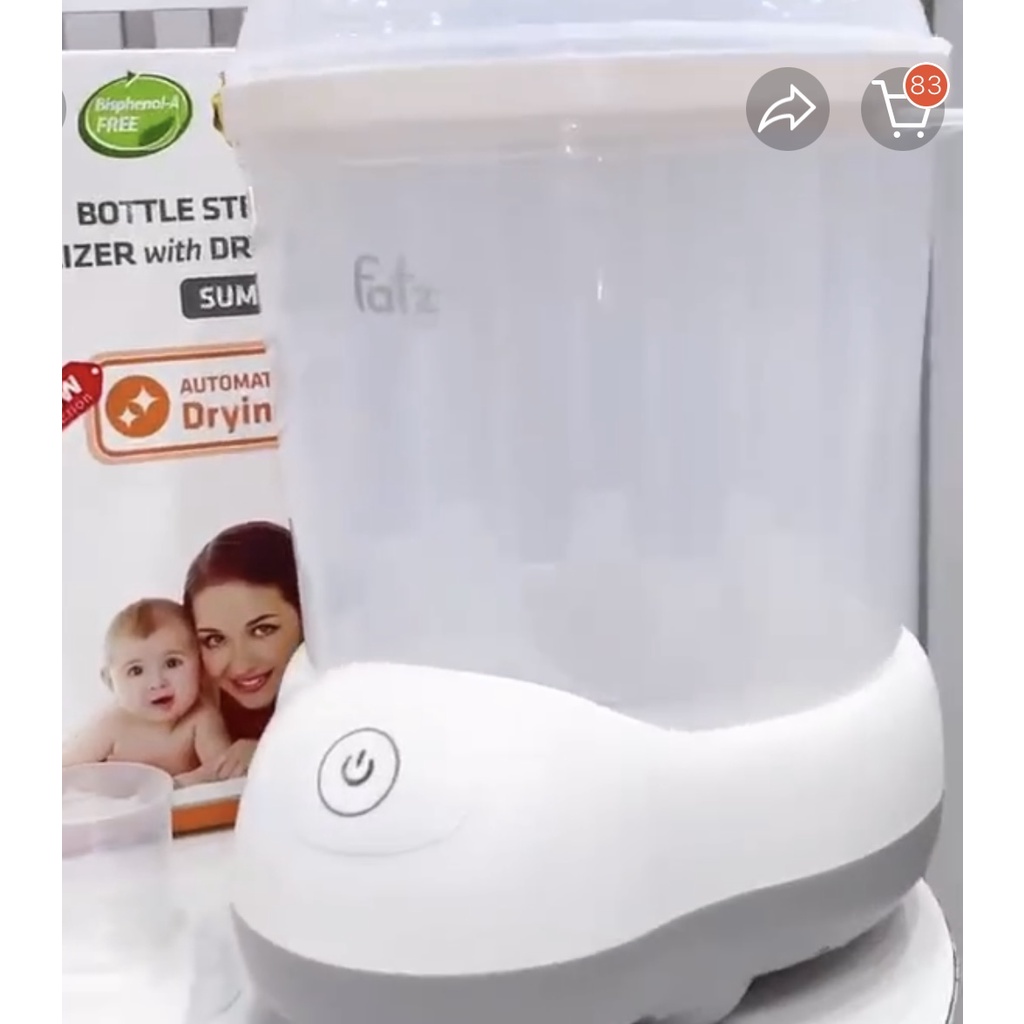 FB4906SL - Máy tiệt trùng hơi nước sấy khô cao cấp siêu rộng FATZ FATZBABY Sumo 1 - BH 12 THÁNG