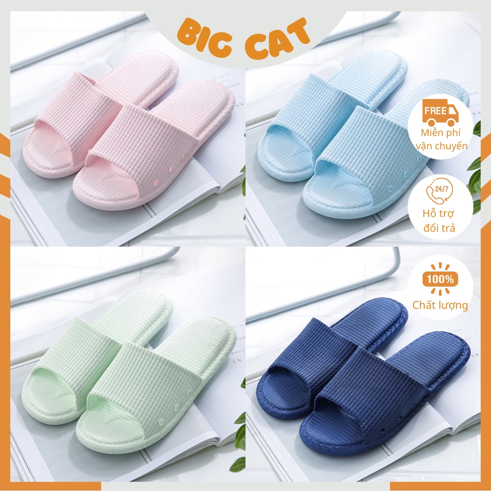 Dép đi trong nhà Hàn Quốc đúc nguyên khối chống trơn trượt - Hàng chính hãng siêu bền Big Cat Shop