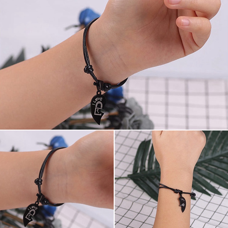 Set 2 Vòng Tay Đôi Bằng Thép Không Gỉ