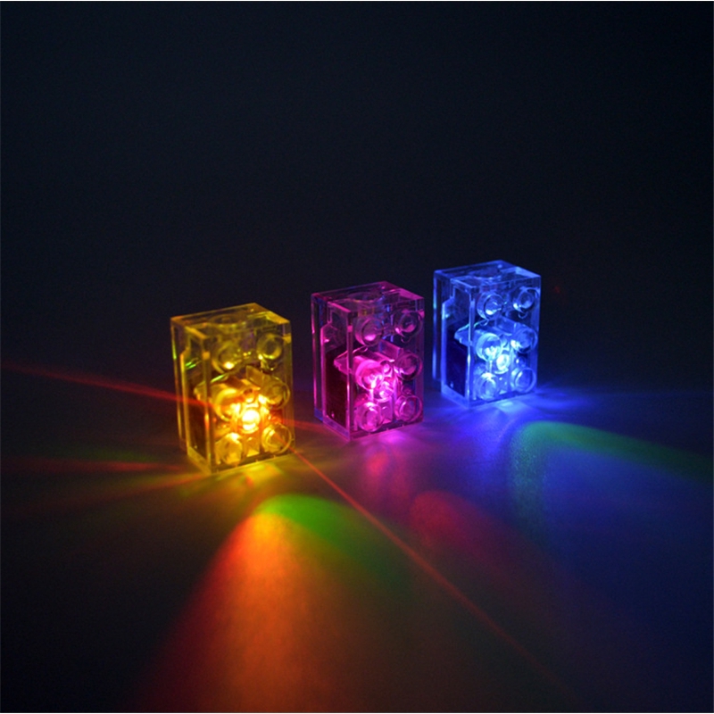 Bộ Đồ Chơi  Xếp Hình Trong Suốt Có Đèn Led Thú Vị Cho Bé