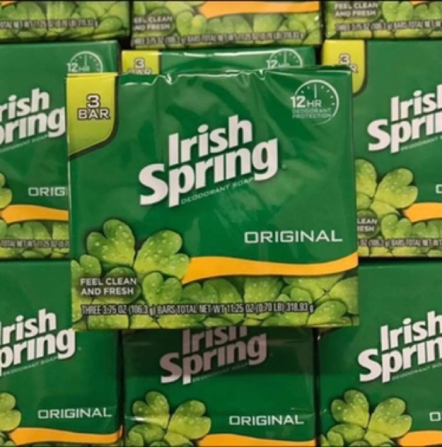 ☘️Xà bông cục diệt khuẩn Irish Spring Deodorant Soap Original
