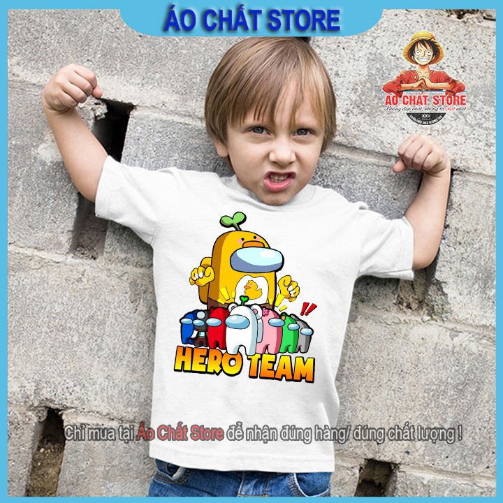 (SIÊU HOT) Áo Hero Team Toàn Thành Viên Siêu Đẹp | Áo Thun Mini World Hero Team Bé Trai | Bé Gái Mẫu Mới MC28