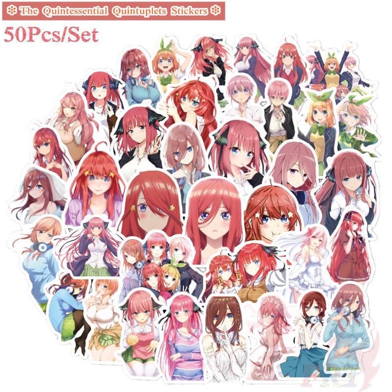 ❉ The Quintessential Quintuplets Series 01 Anime Stickers ❉ 50Pcs/Set Nakano Miku Ichika Nino Yotsuba Itsuki DIY Fashion Mixed Decals Doodle Decals Stickers