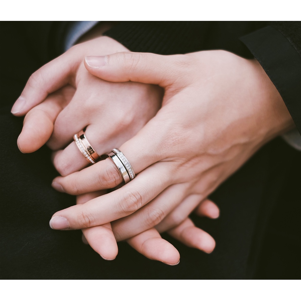 Nhẫn cặp đôi Calvin Klein Hook Rose Gold Ring - Nhẫn CK Authentic, thẻ tag, bill check Code