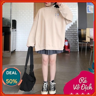 Áo sweater form rộng unisex nữ chất nỉ đẹp dày dặn