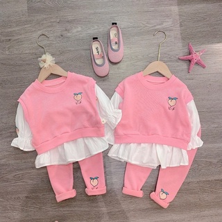 Set nỉ len bé gái hàng qc