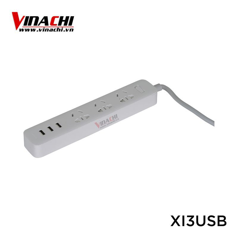 Ổ cắm Xiaomi power trắng 3USB 1.8M - Ổ điện Xiaomi Mi Power Strip Vinachi Trắng 3 Cổng USB Dây Dài 1,8m