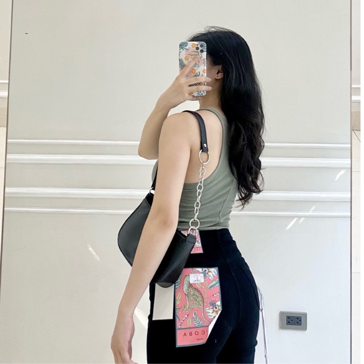 Quần Jeans Nữ Ống Đứng Đen Basic LA'COBA