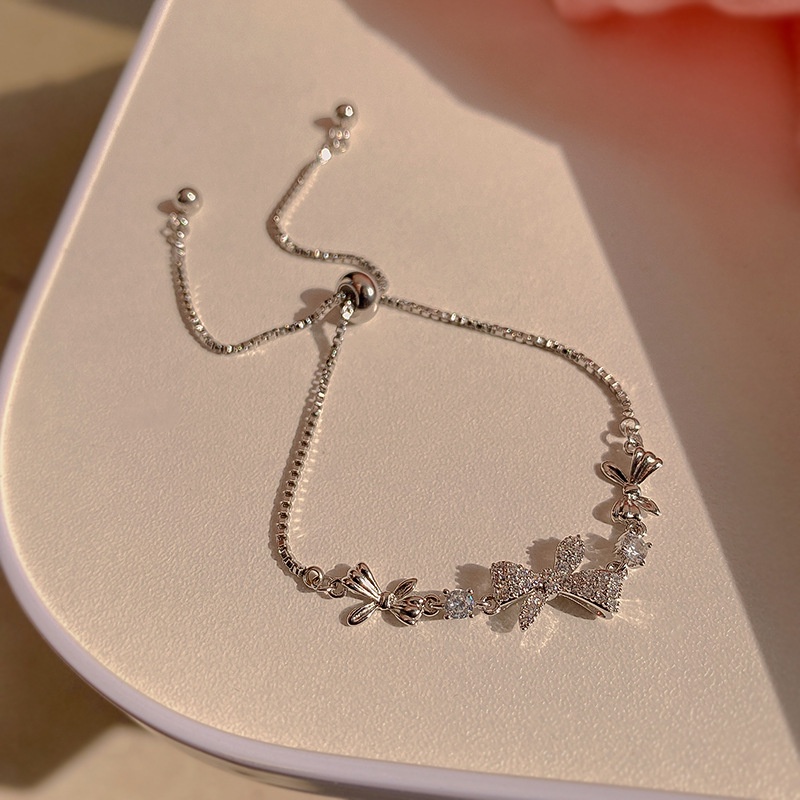 Ahellogirl Mạ Bạc Vòng Tay Hình Bướm Đính Đá Zircon Phiên Bản Hàn Quốc Siêu Đẹp Thời Trang Mùa Thu Ins Niche Dành Cho Bạn Gái