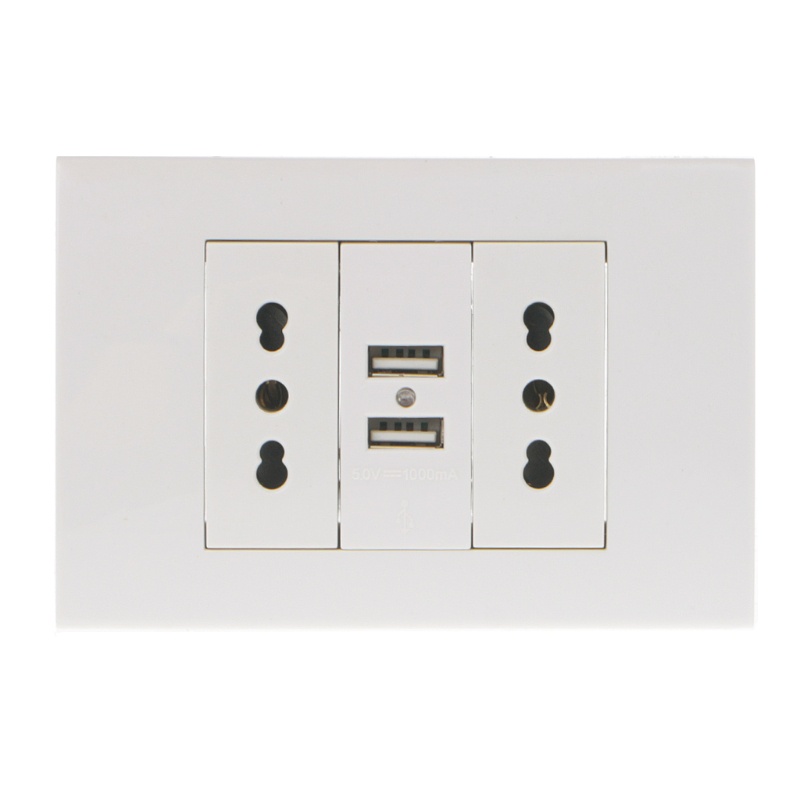 Tường WER 16AỔ Cắm Điện Hai Cổng USB 5V