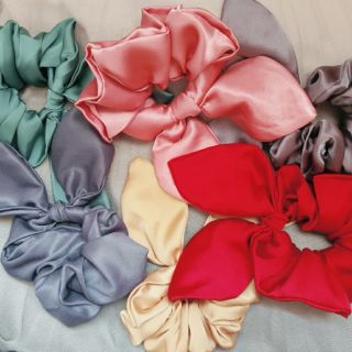 [BẢNG MÀU MỚI] SCRUNCHIES NƠ Dây cột tóc có nơ Phi mờ Phi bóng