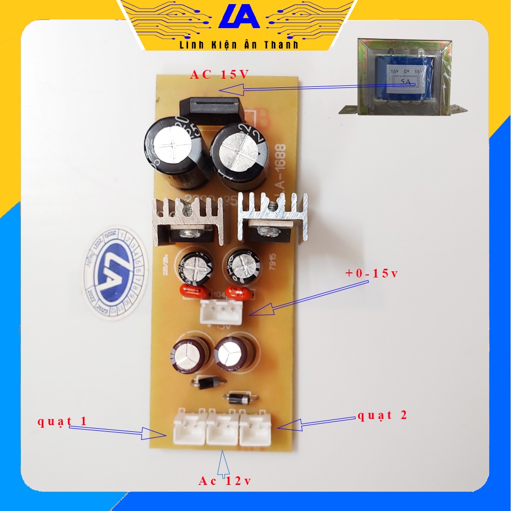 Mạch lọc nguồn đôi nguồn đối xứng+-12v +-15v