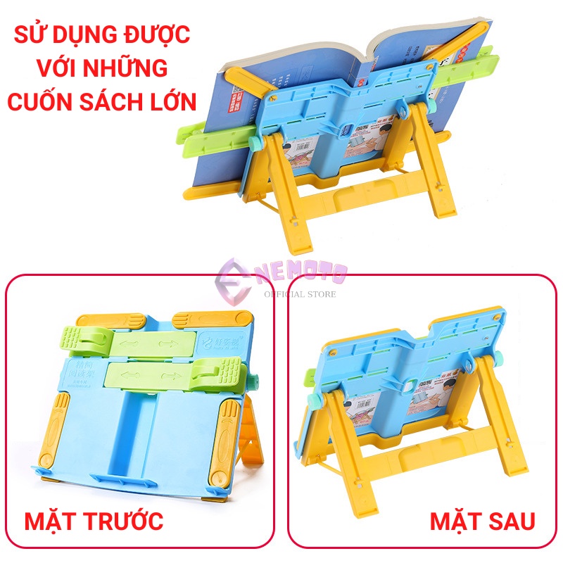 Giá đỡ sách Nemoto để bàn học, Kẹp giữ đọc sách trang trí bàn học tùy chỉnh góc nghiêng chống mỏi cổ, chống cận gù lưng