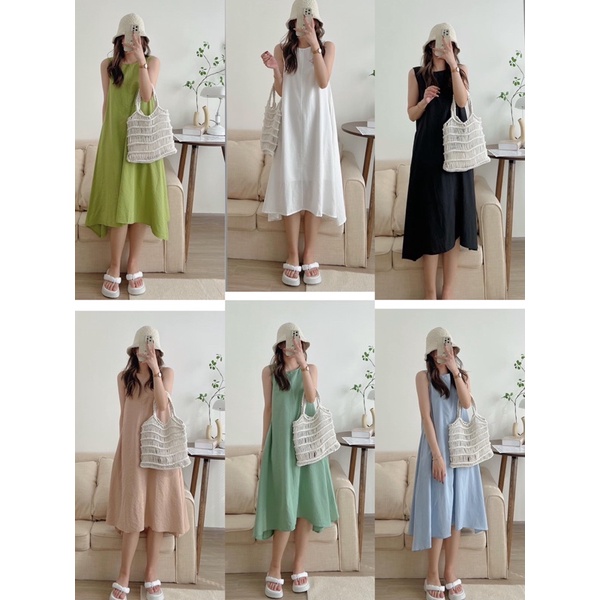 Váy đũi 3 lỗ nhiều màu có 2 túi bên