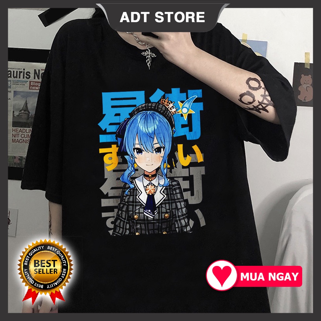 Áo thun Hololive Hoshimachi Suisei Anime Manga ngắn tay cực HOT độc đẹp giá rẻ
